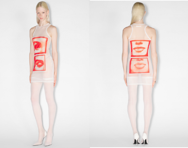 장 폴 고티에 프린트 미니 드레스